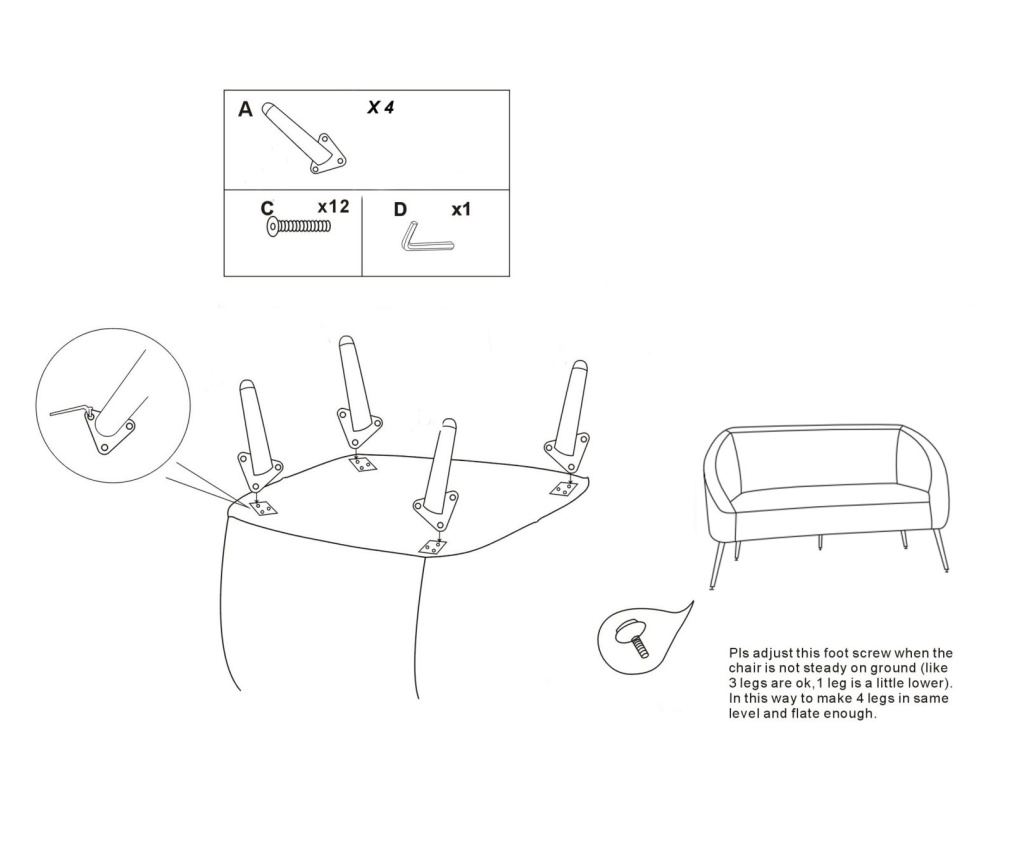 Sofa Soffy Bijela 137 cm - 11