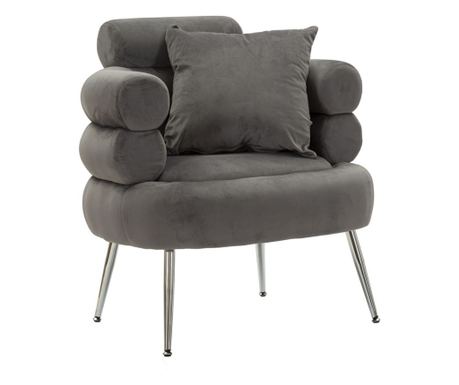 FOTELJA SREBRNA PLUS S JASTUKOM CM 78X68X85