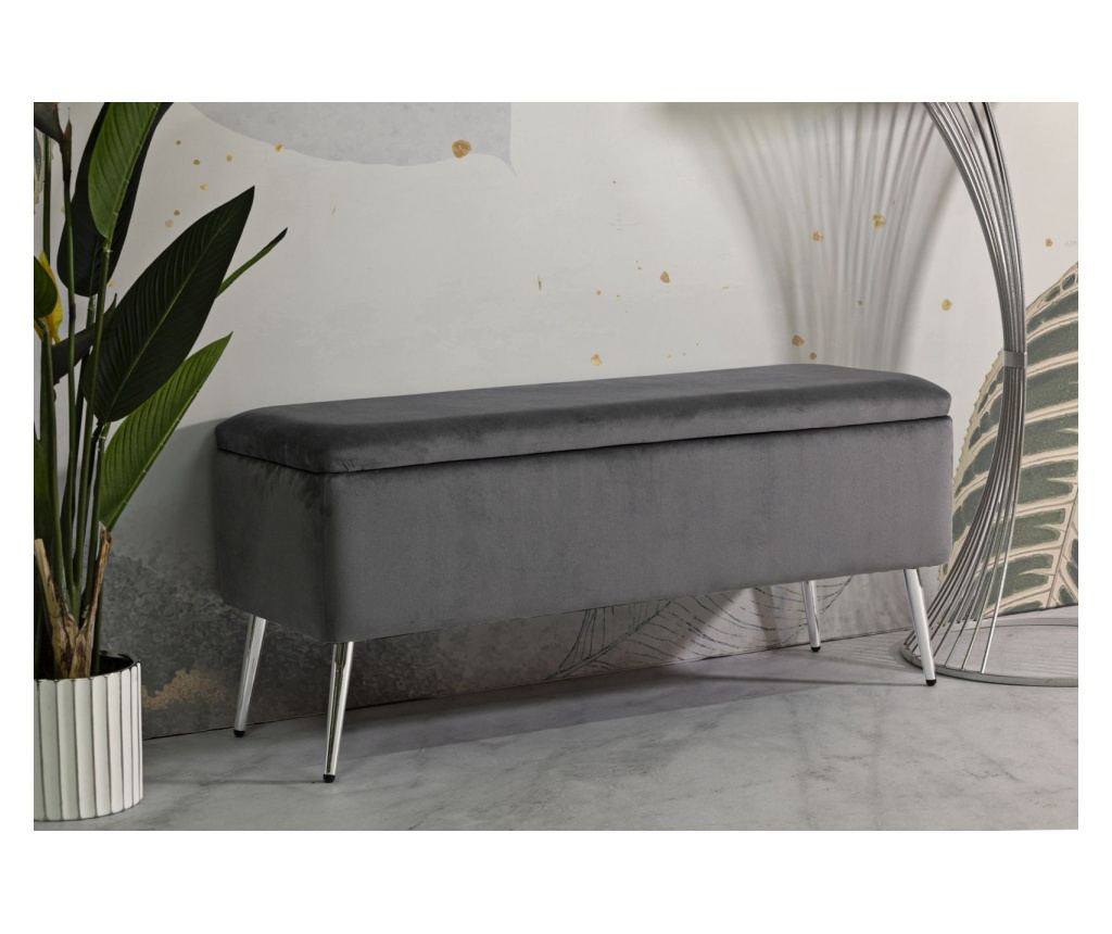 Otoman Silvy sivi 112 cm - 9