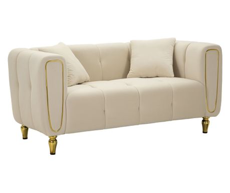 Canapea Alma crem cu perne cm 155x81x71