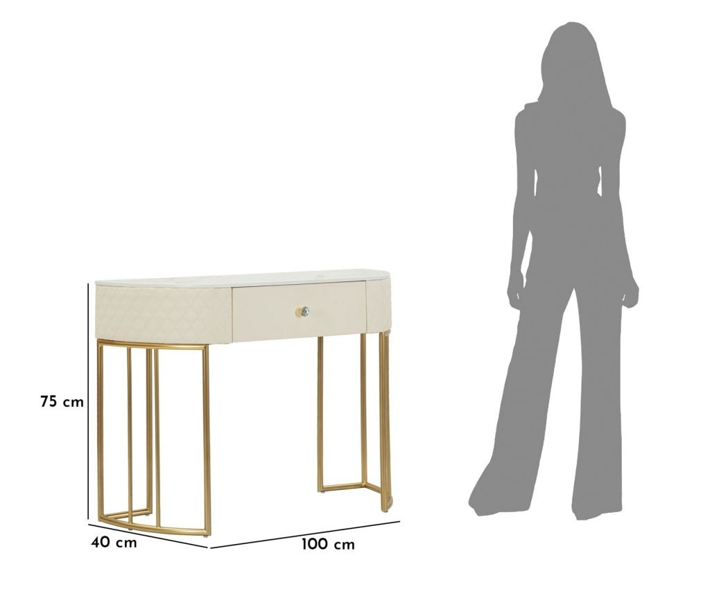 Konzolni stolić Sharon White 100 cm - 10
