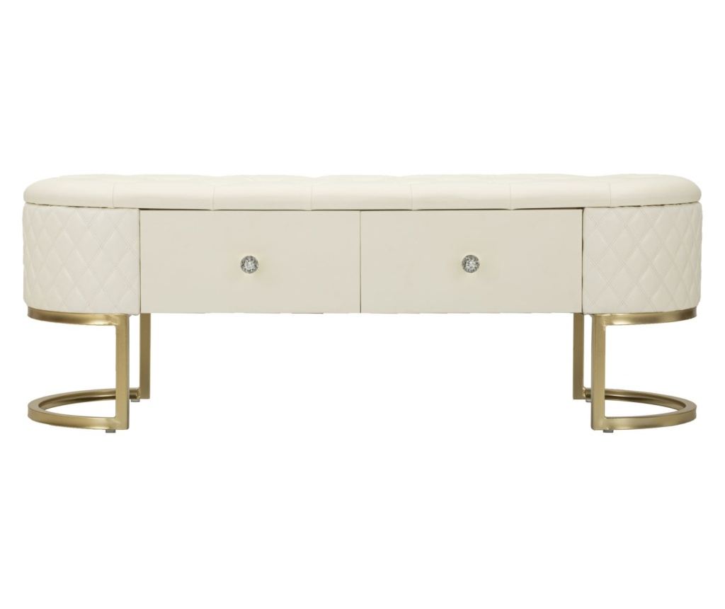 Otoman Sharon bijeli 120 cm - 2