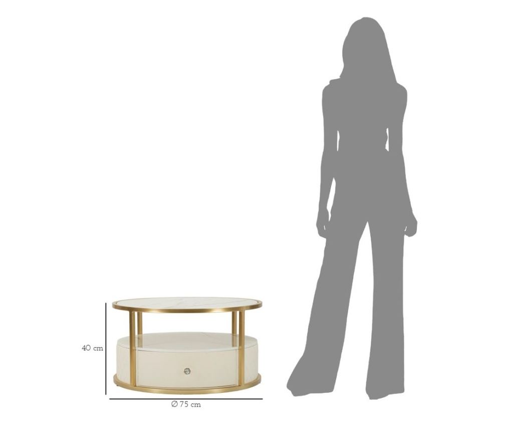 Stolić za kavu Sharon bijeli 75 cm - 9