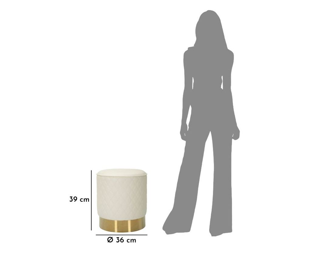 Puf Sharon Bijeli 36 cm - 7