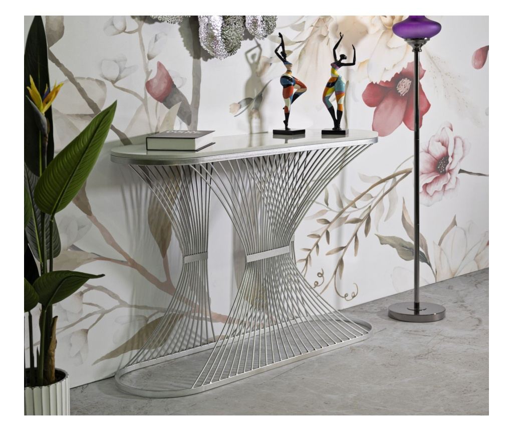 Konzolni stolić Stripe Silver 120 cm - 6