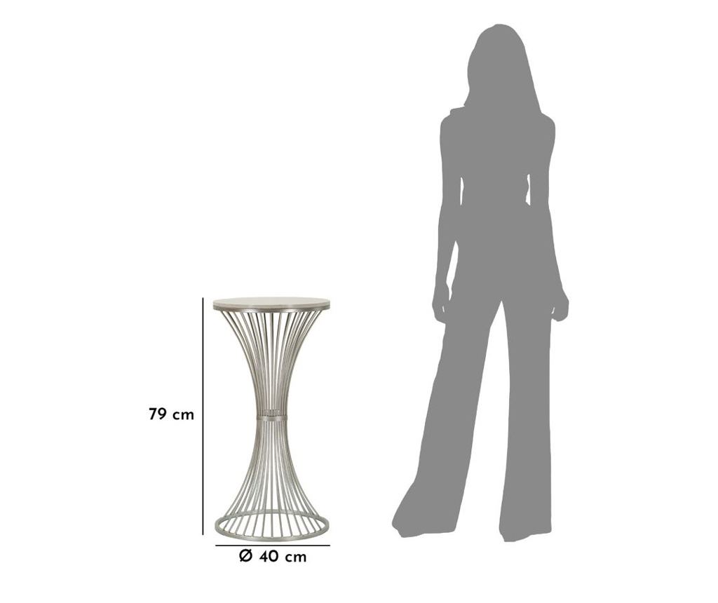 Stolić za kavu Funnel Srebrni 40 cm - 13