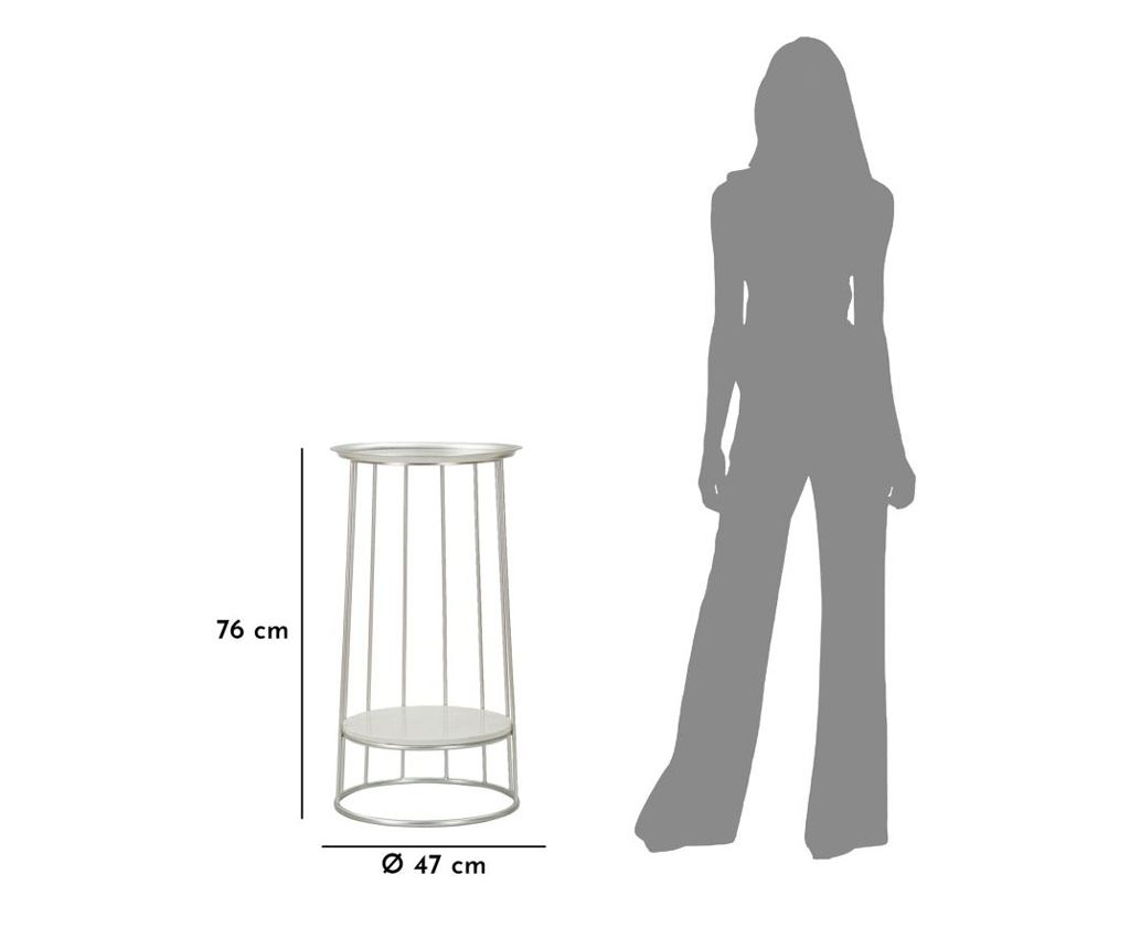 Stolić za kavu Tower Silver 40 cm - 8