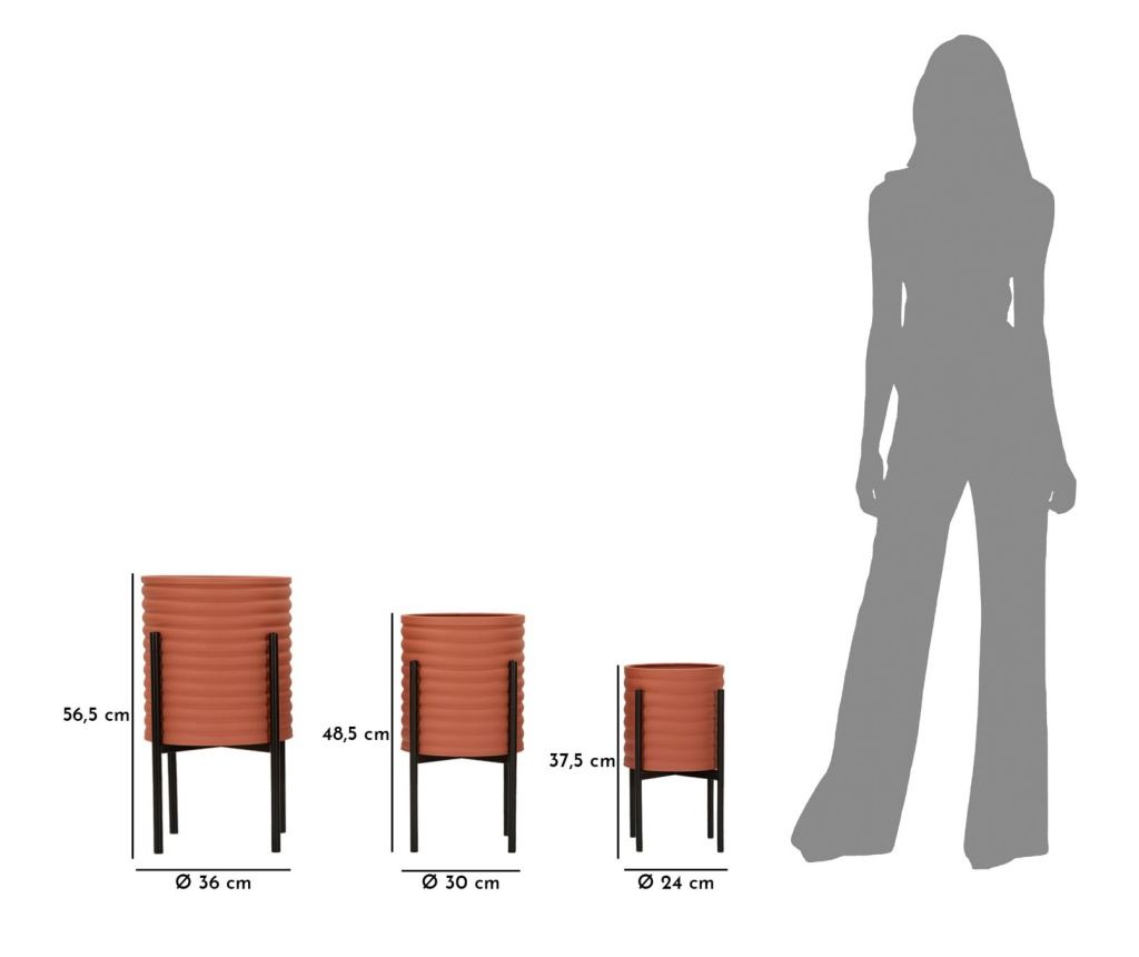 Držač za lonce Milly crveni 36 cm (3 kom) - 9