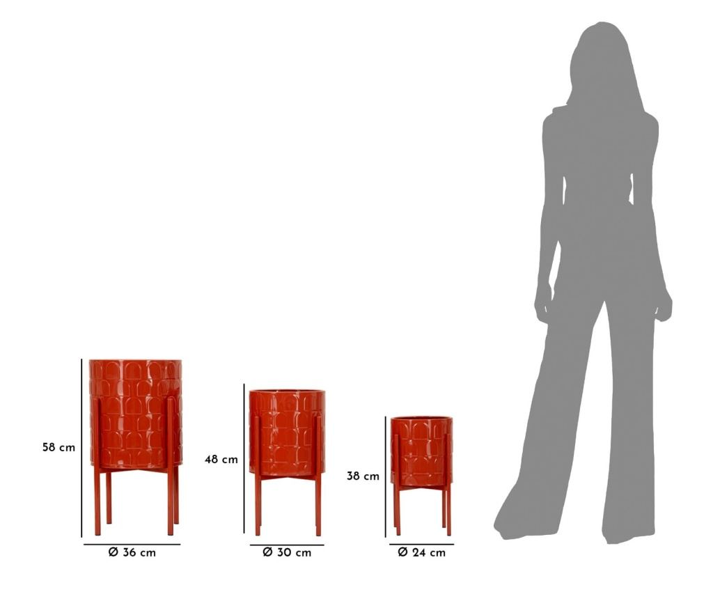 Držač za lonce Arc crveni 36 cm (3 kom) - 9