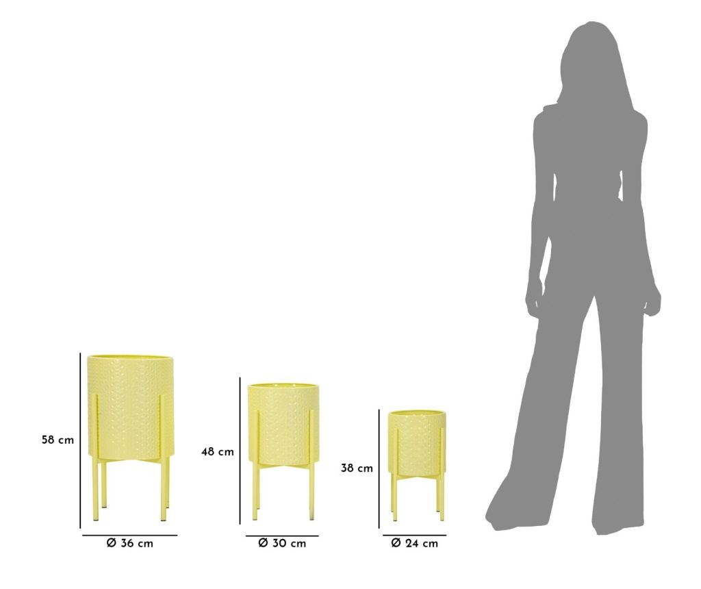 Držač za lonce Iris žuti 36 cm (3 kom) - 9