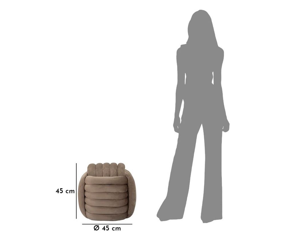 Puf Soffy sivi 45 cm - 7