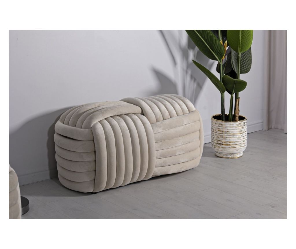 Otomanski tabure Soffy bež 90 cm - 8