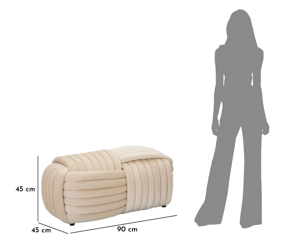 Otomanski tabure Soffy bež 90 cm - 9