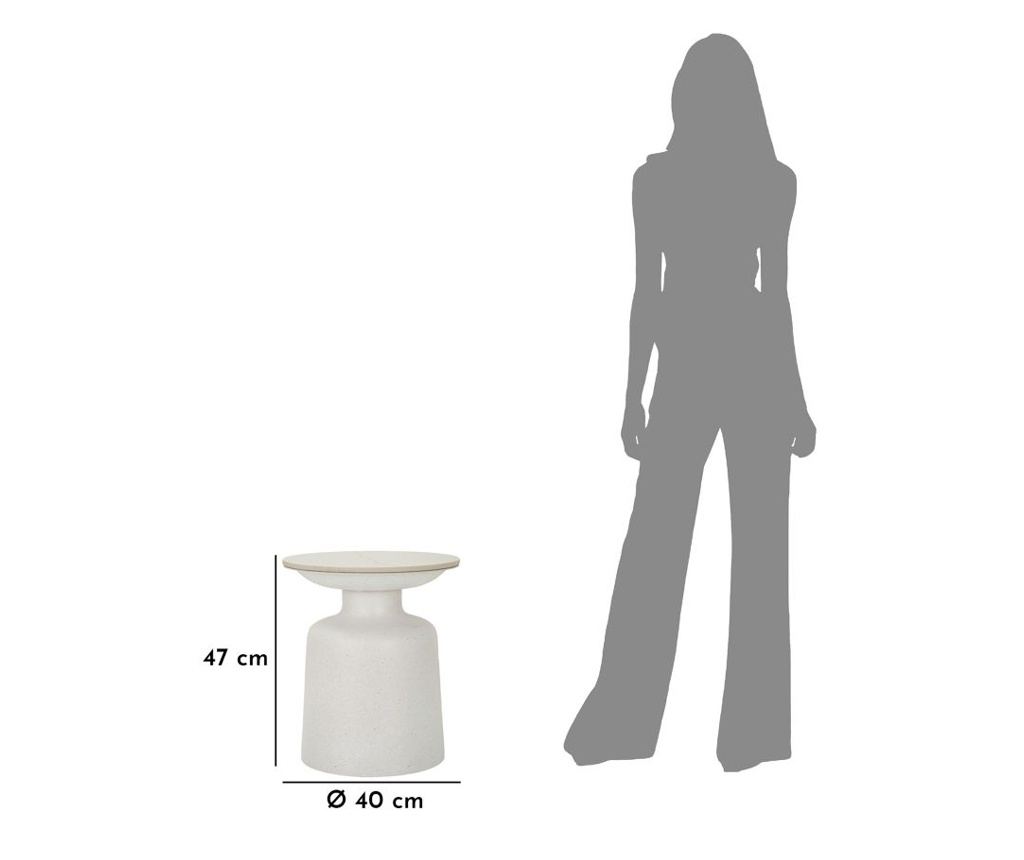 Stolić za kavu Fush bijeli 40 cm - 6