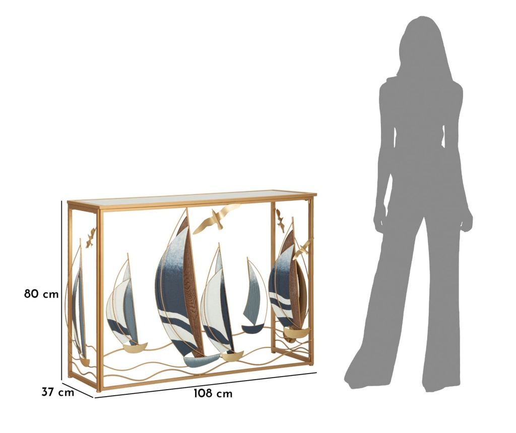 Konzolni stolić Vele Gold 108 cm - 9