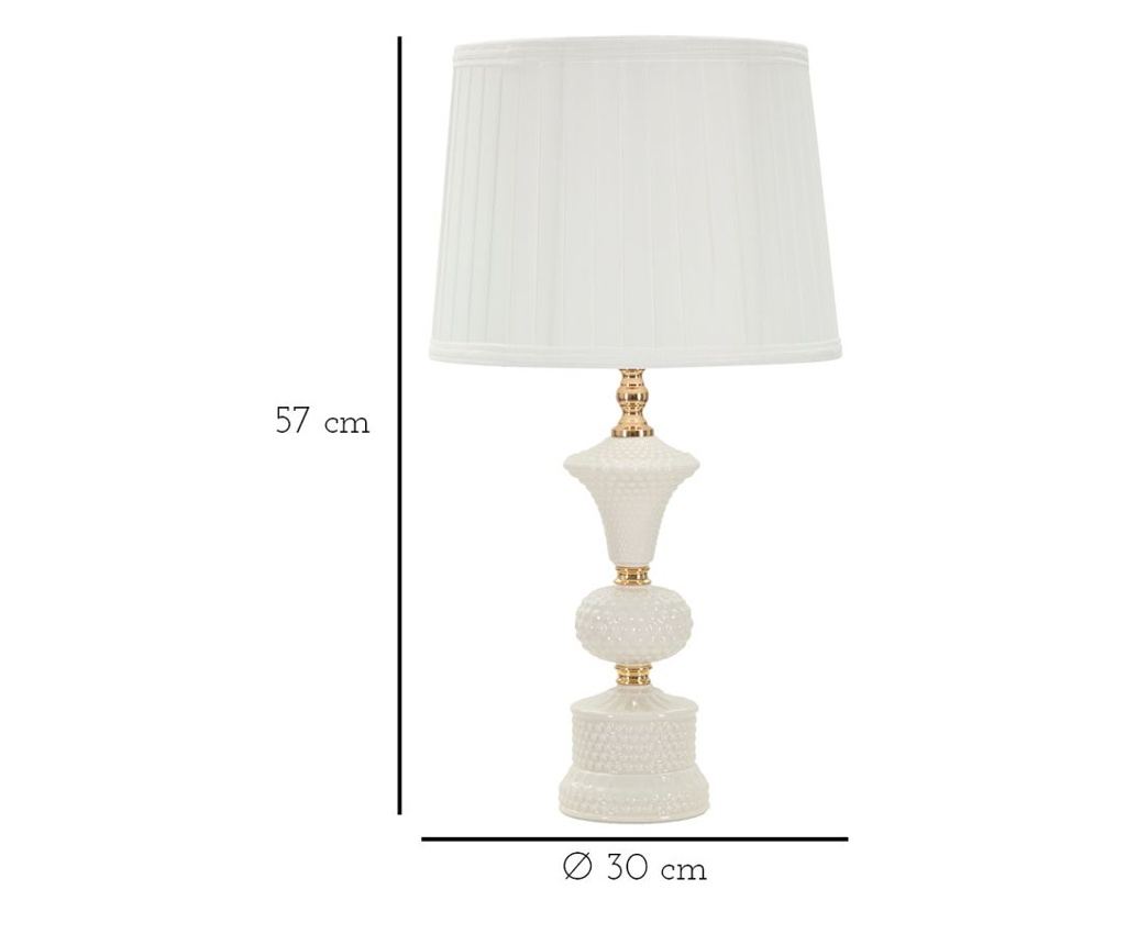 Stolna svjetiljka Caserta bijela 30 cm - 6