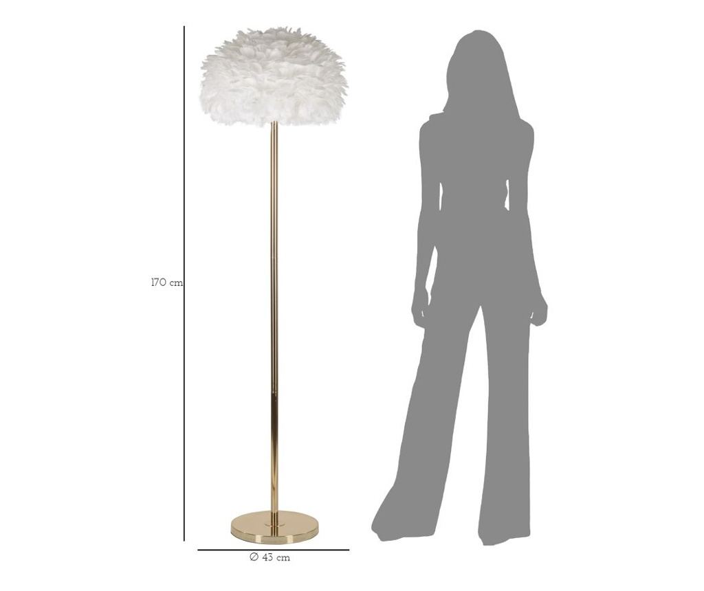 Podna svjetiljka Pero Bijela 43 cm - 6