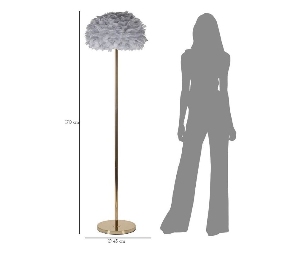 Podna svjetiljka Pero Siva 43 cm - 6