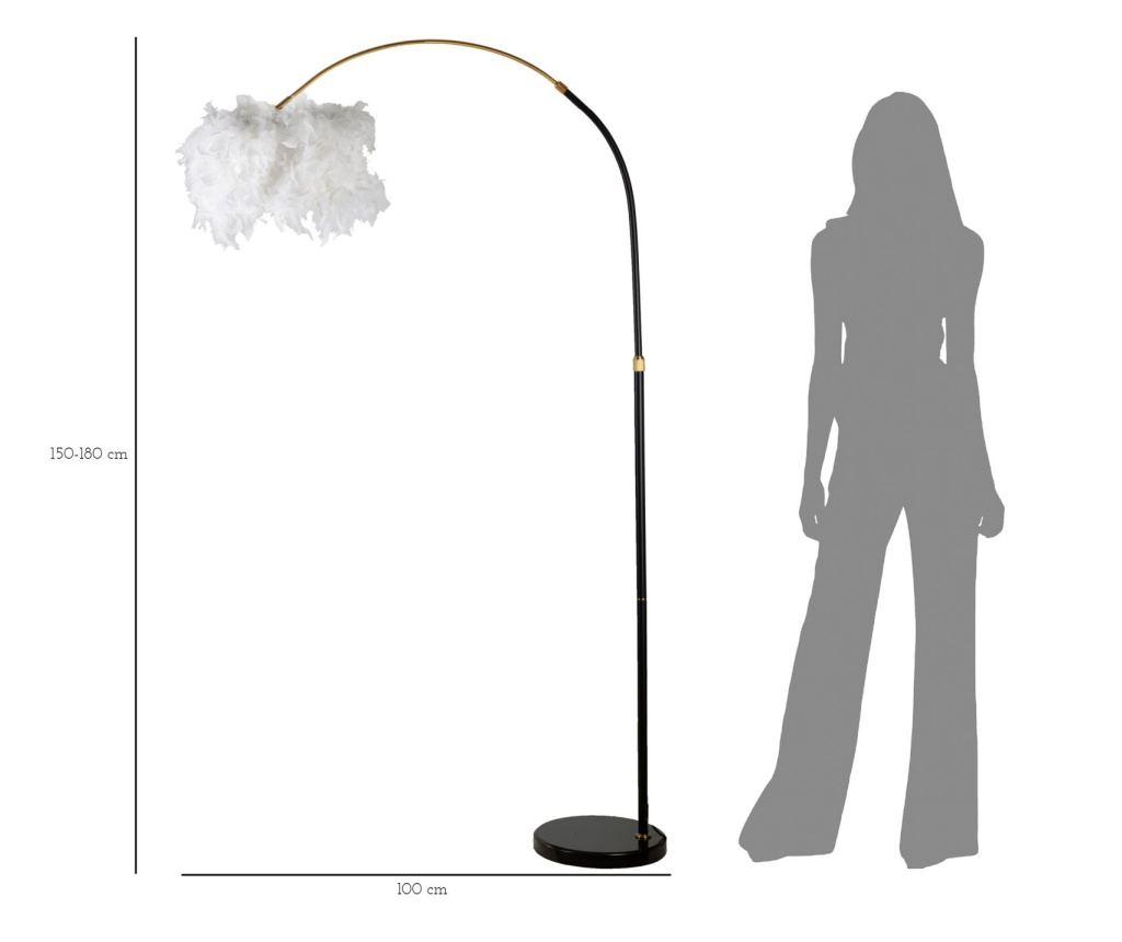 Podna svjetiljka Plur bijela 100 cm - 5