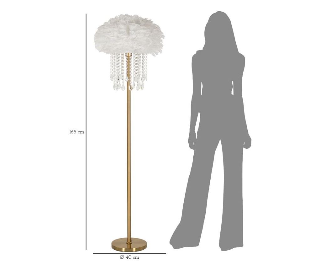 Podna svjetiljka Diamon bijela 40 cm - 6