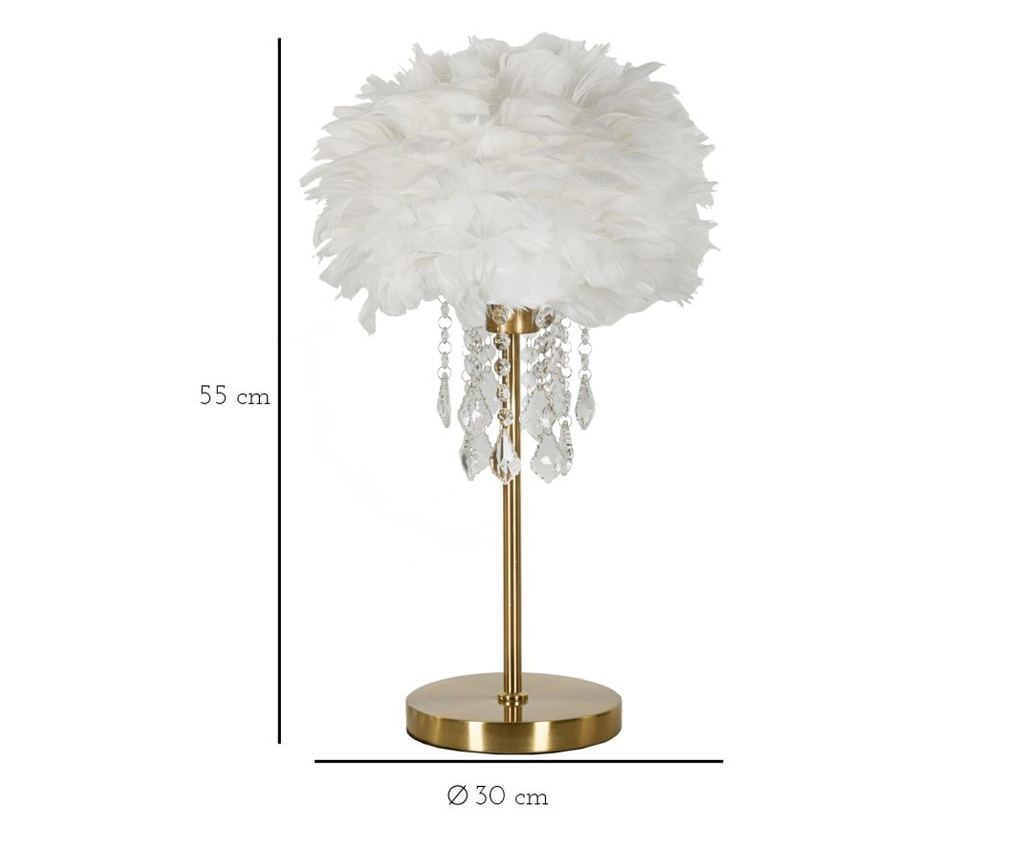 Stolna Lampa Diamon Bijela 30 cm - 6