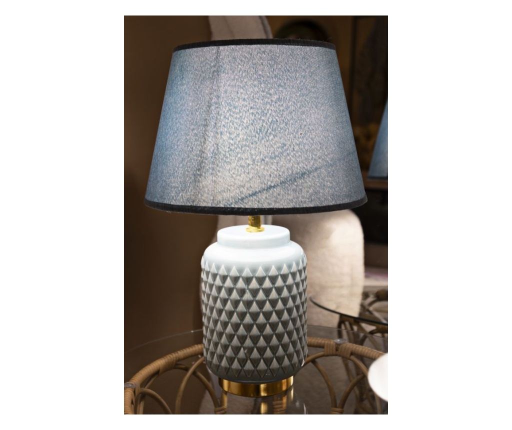 Stolna svjetiljka četvrtasta plava 28 cm - 9