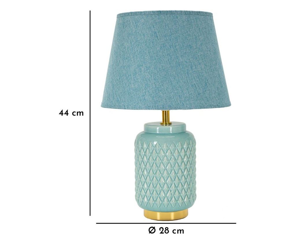 Stolna svjetiljka četvrtasta plava 28 cm - 11
