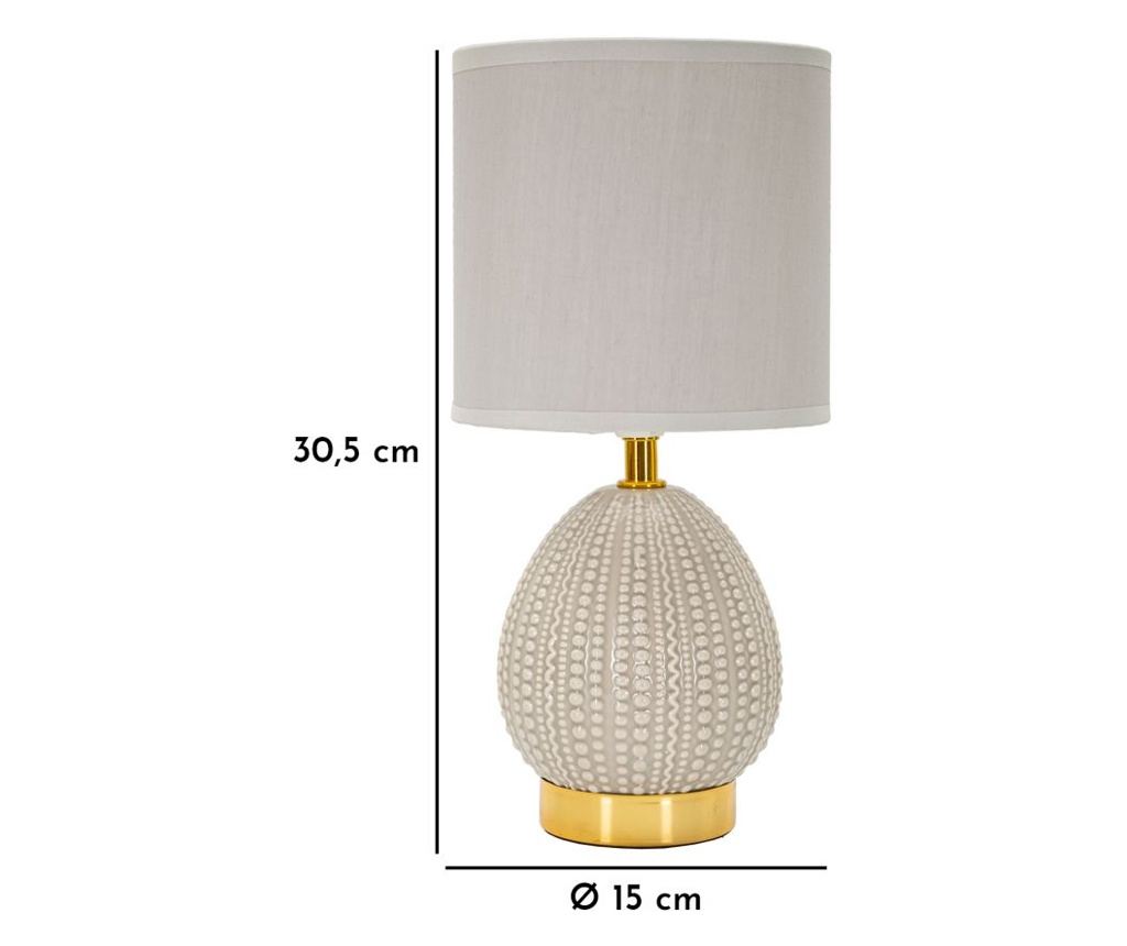 Stolna svjetiljka Flavi siva 15 cm - 6