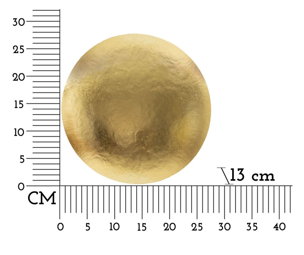 Zidna svjetiljka okrugla zlatna 26 cm - 7