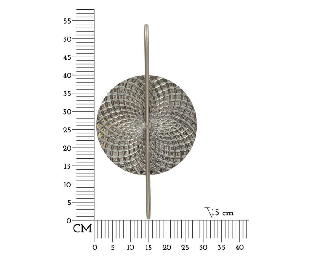 Zidna svjetiljka Silvy srebrna 28 cm - 7