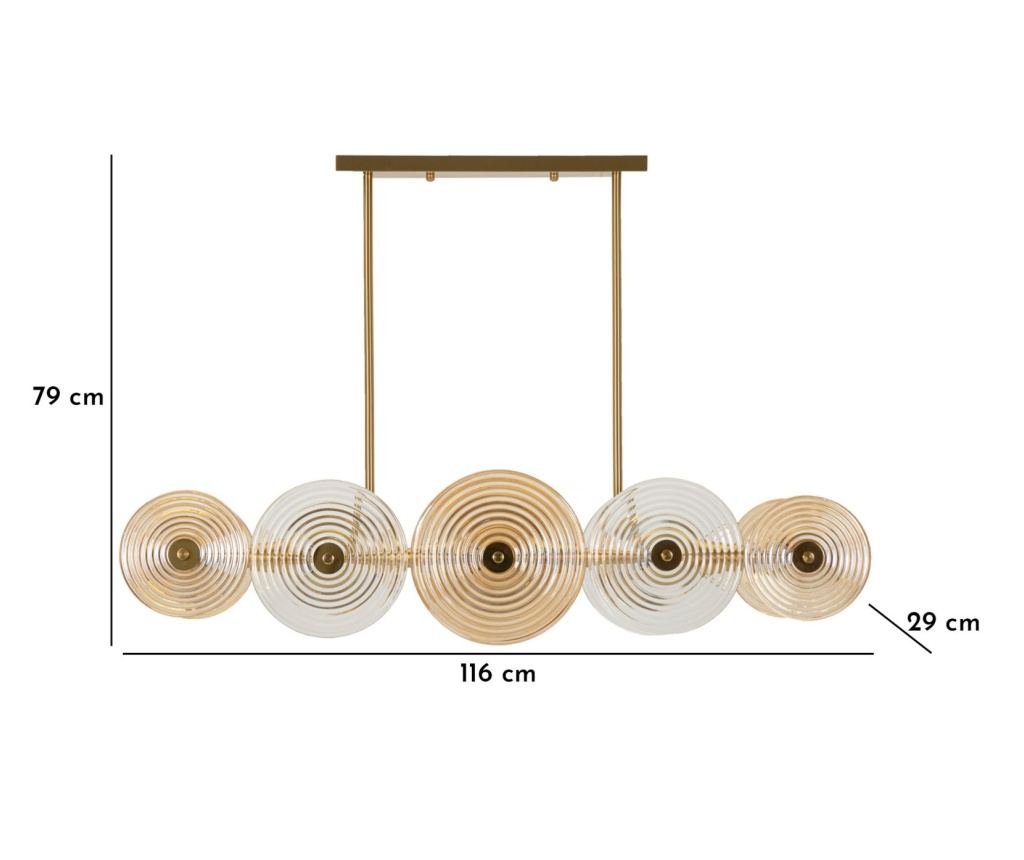Stropna svjetiljka Venice Gold 116 cm - 12