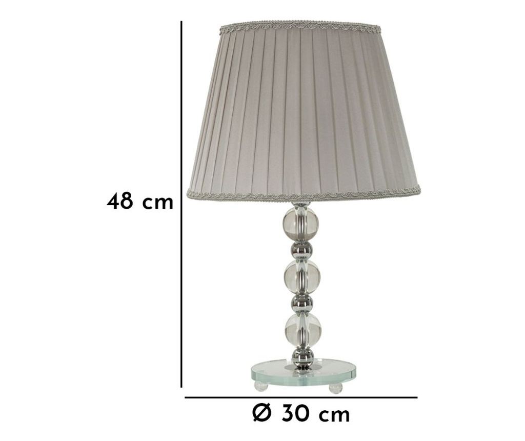 Stolna svjetiljka Tolly srebrna 30 cm - 7