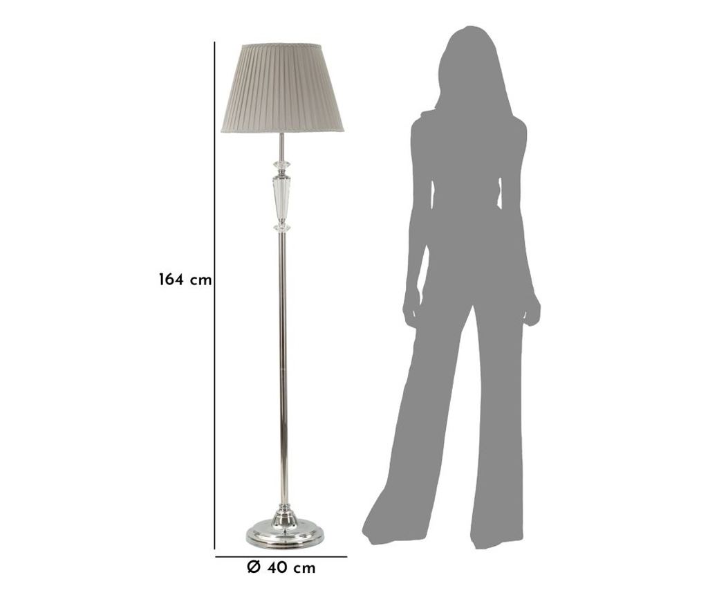 Podna svjetiljka Silvy srebrna 40 cm - 6