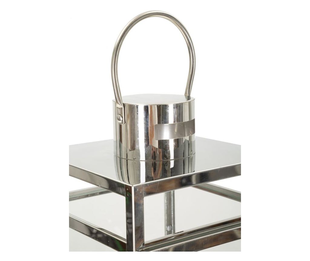 Ukrasni lantern srebrni 22 cm (3 kom) - 5