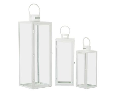 BIJELI FENJER SET 3 KOM CM 22X22X66-18X18X49,5-14X14X39