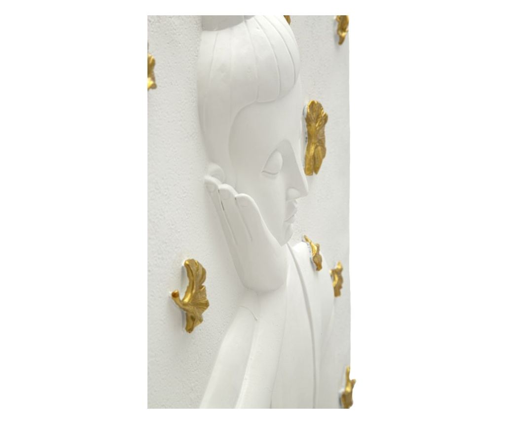 Zidna umjetnost Buda Bijela 46 cm - 3