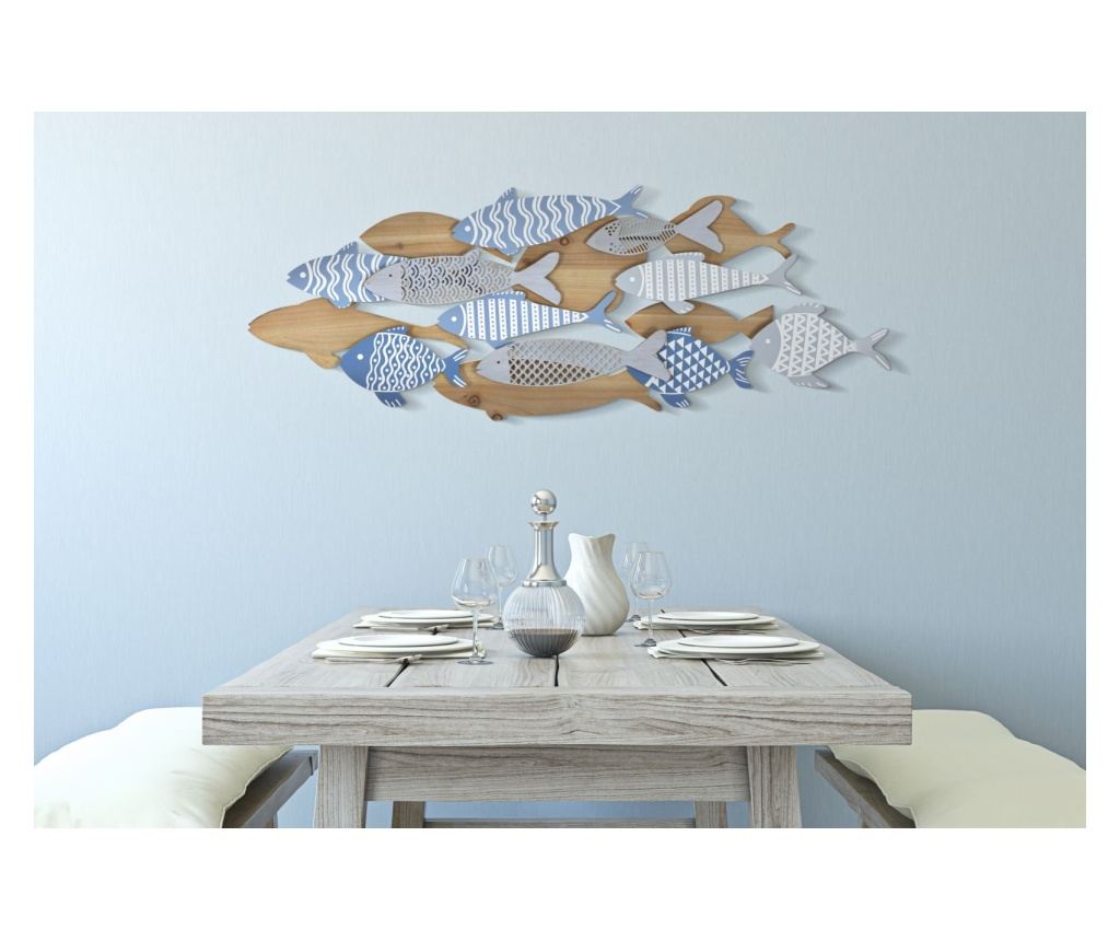 Zidna umjetnost Riba Plava 91 cm - 5