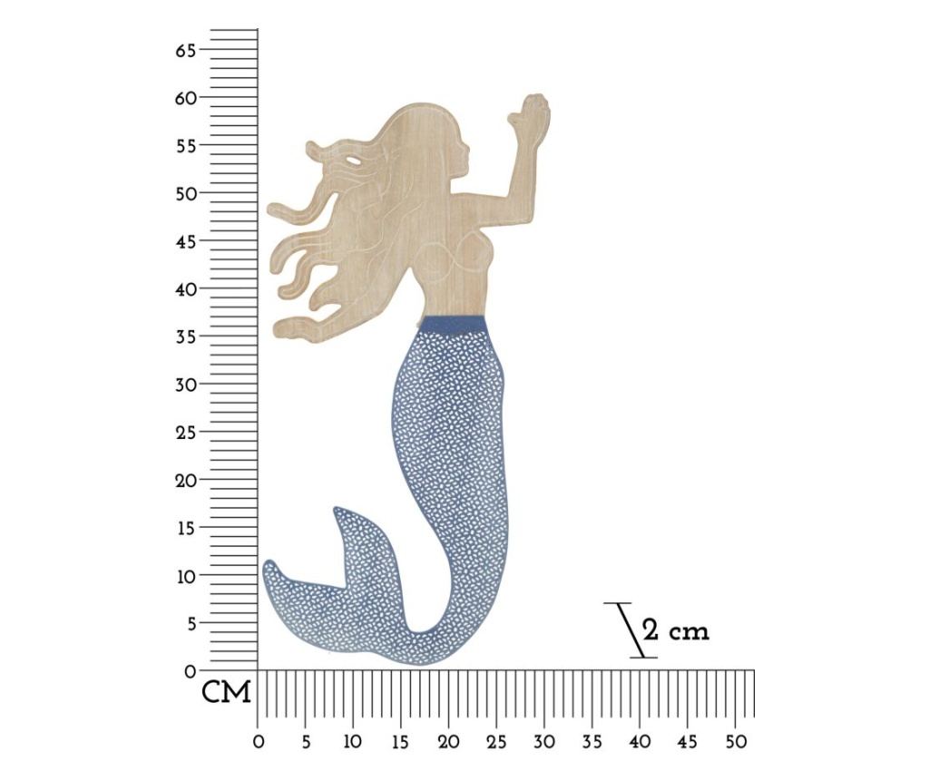 Zidna umjetnost Sirena Plava 31 cm - 6