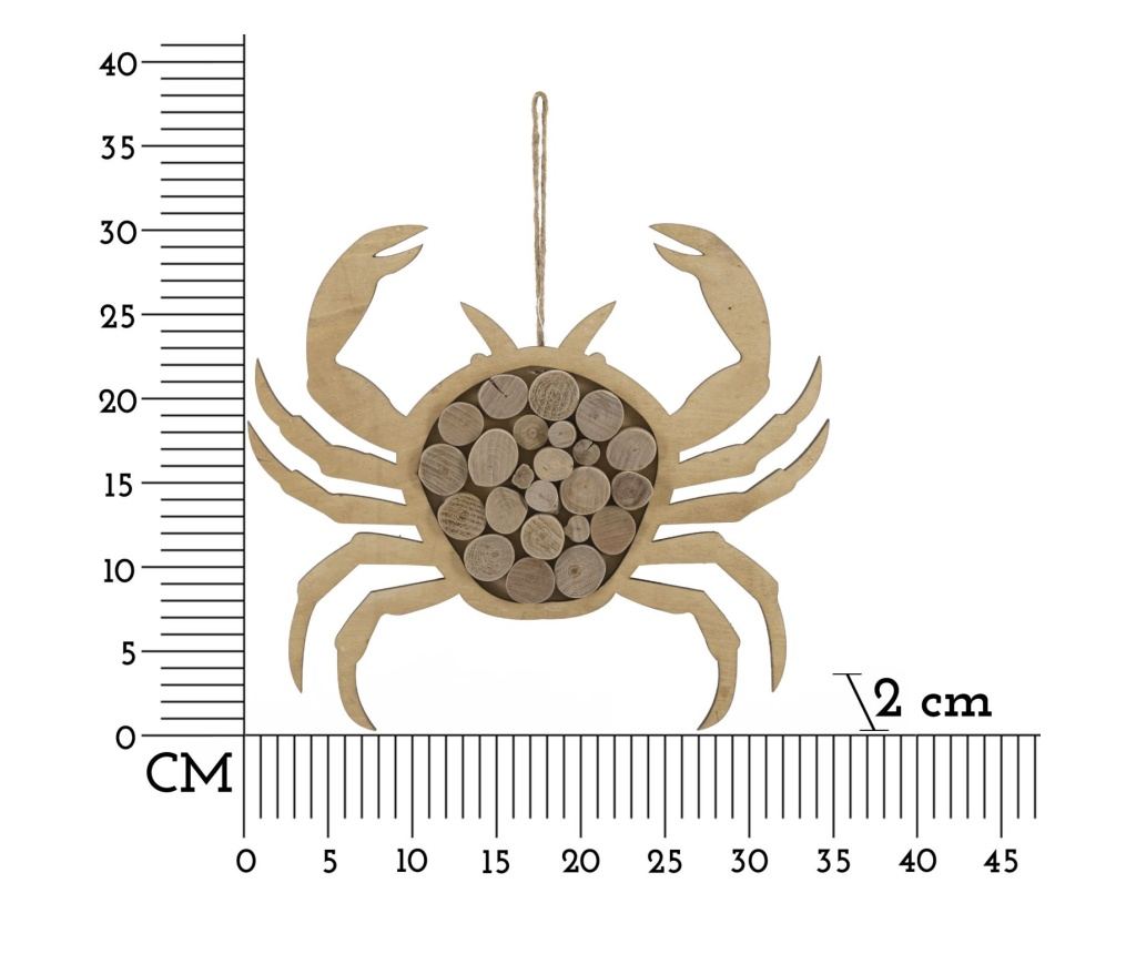 Zidna umjetnost Rak Bež 35 cm - 9