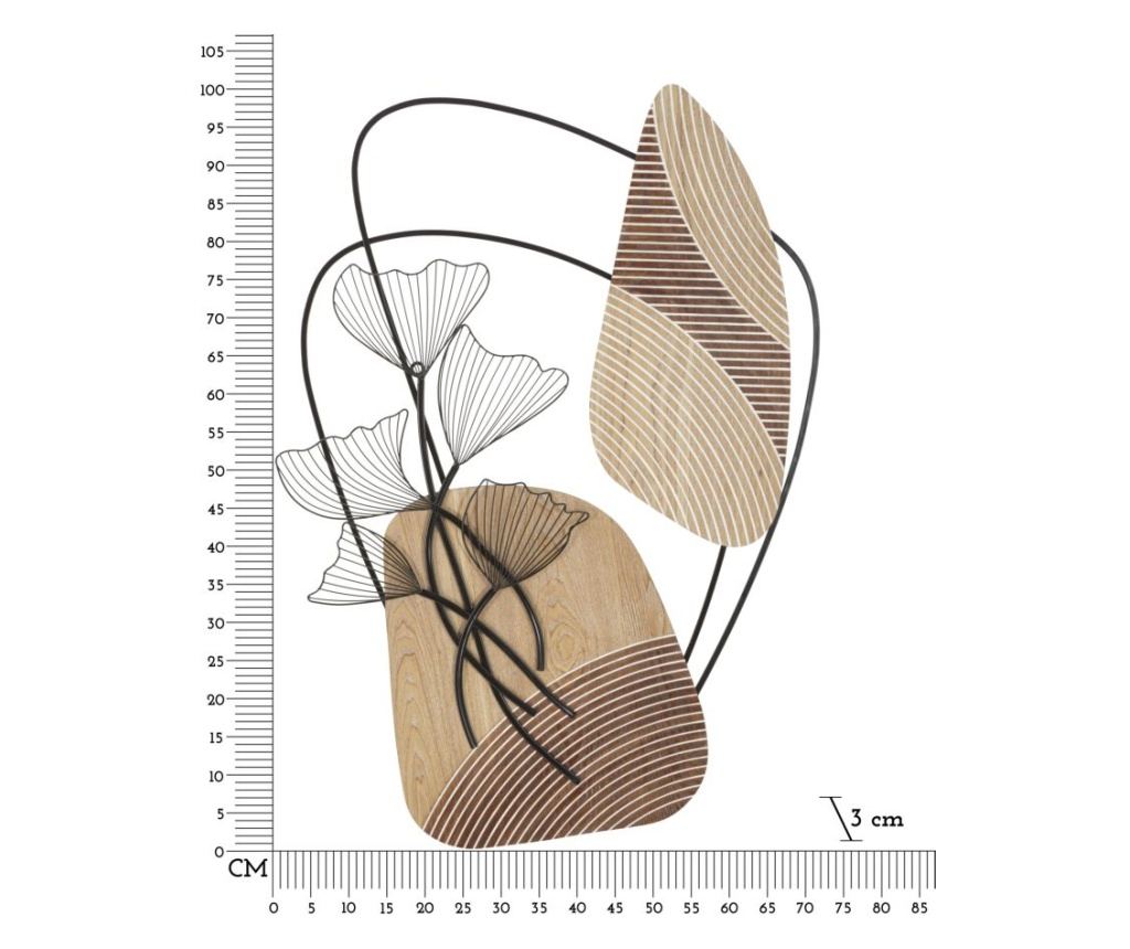 Zidna umjetnost Tali crna 70 cm - 10
