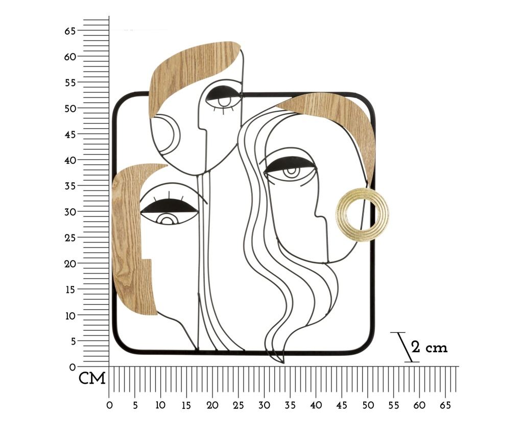 Zidna umjetnost Picassy crna 52 cm - 6