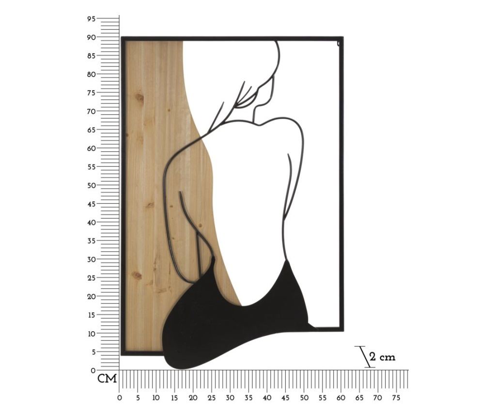 Zidna umjetnost Beauty Black 60 cm - 6