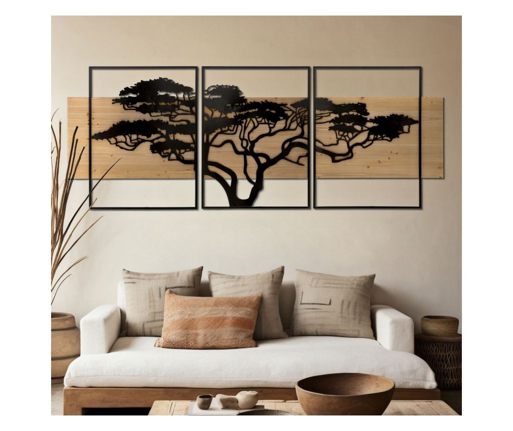 Zidna umjetnost Lagos crna 204 cm (3 kom) - 7