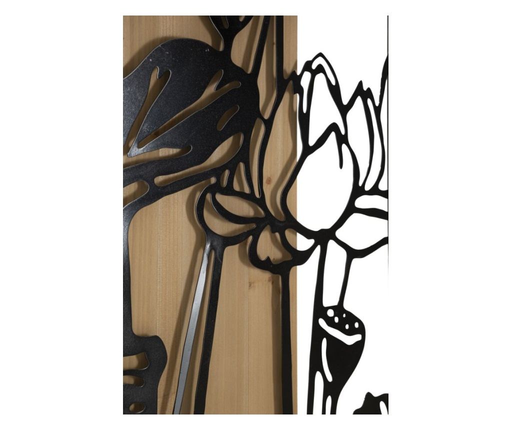 Zidna umjetnost Lotus Crna 60 cm - 2