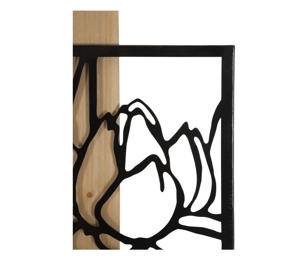Zidna umjetnost Lotus Crna 60 cm - 3