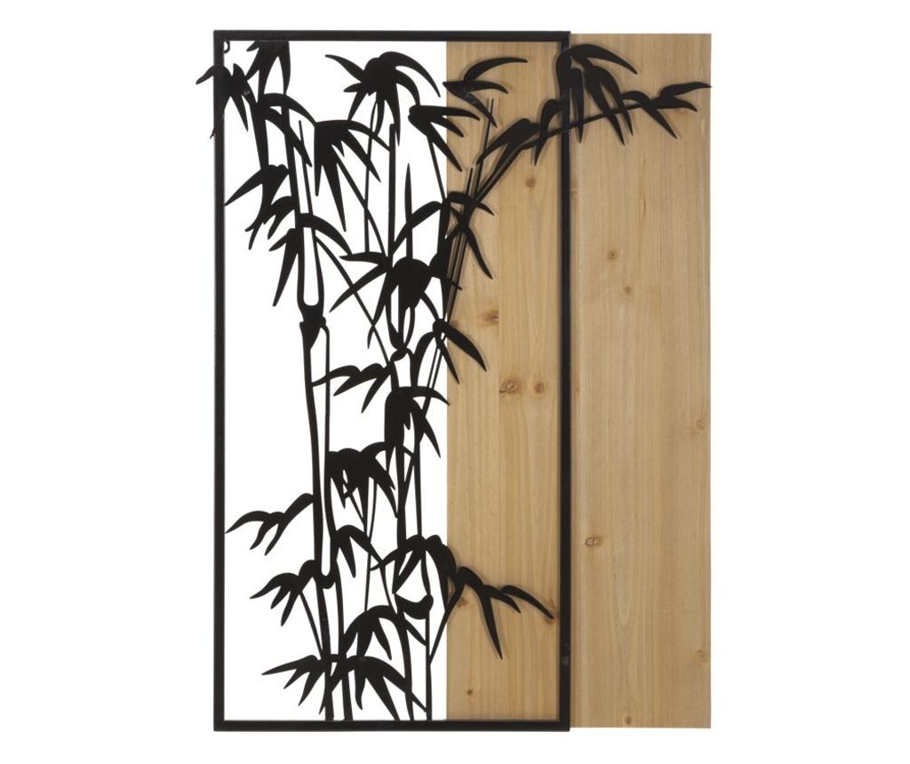Zidni ukrasni panel od bambusa, eljeza i drva cm 58x2x80 - Vivre