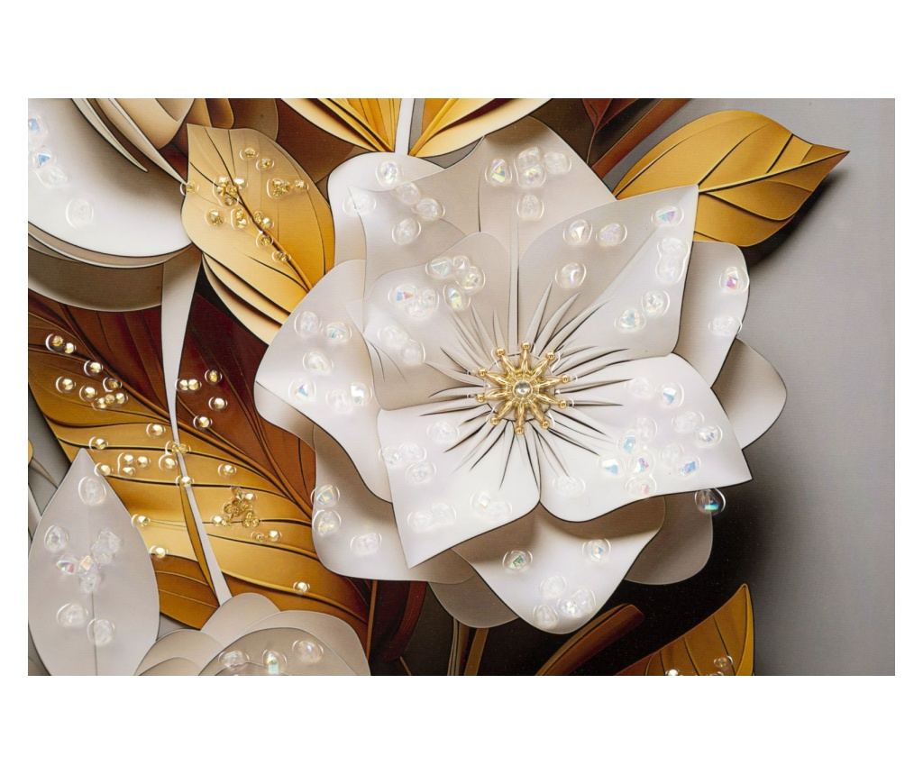 Zidna umjetnost Flora bijela 42 cm - 2