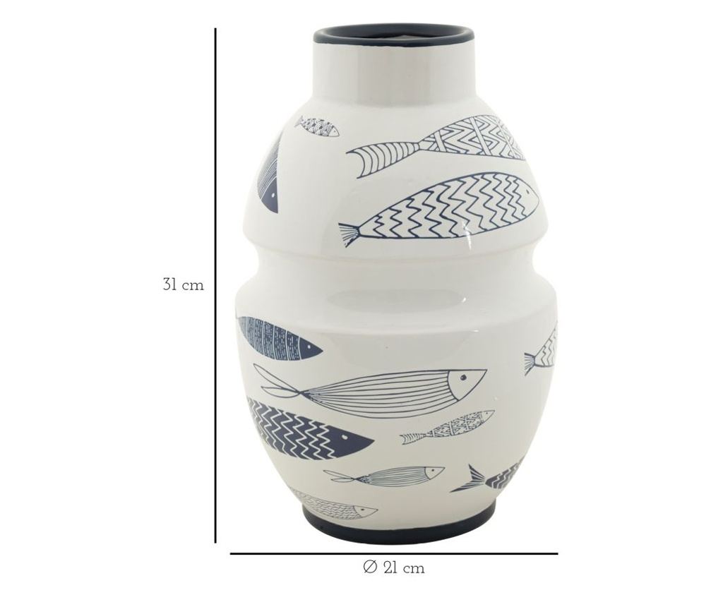 Vaza Fish Bijela 21 cm - 6