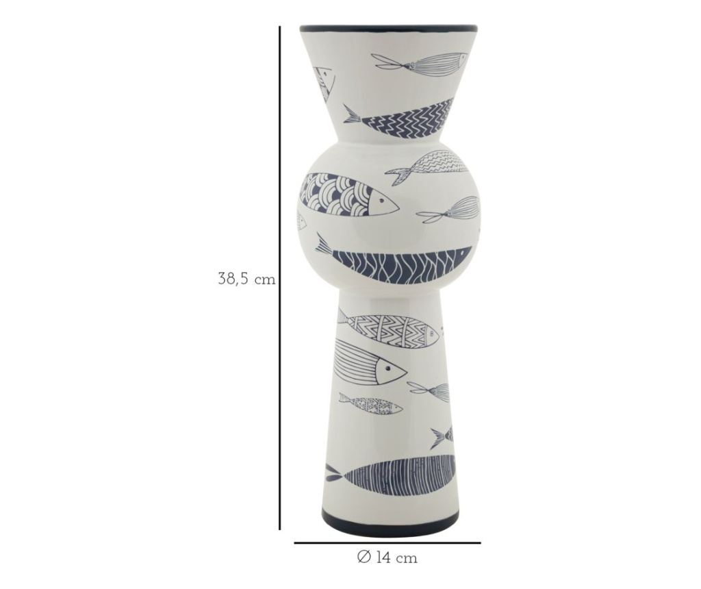 Vaza Fish Bijela 14 cm - 7
