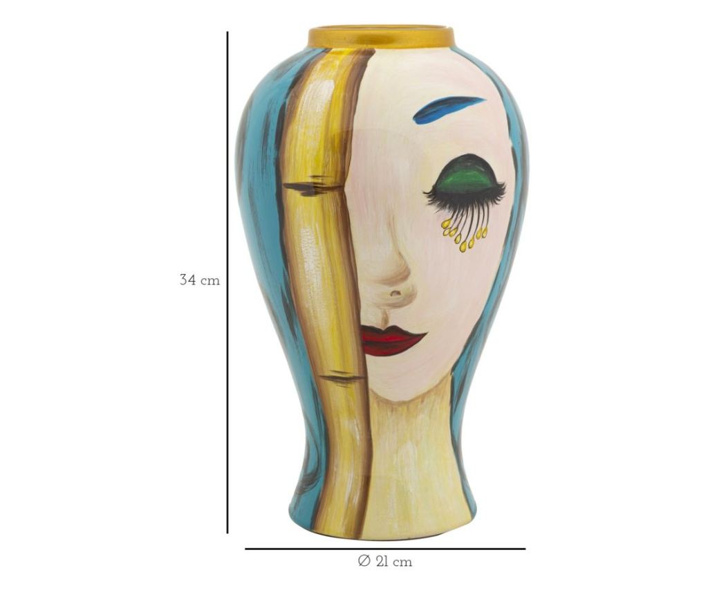 Vază artă față cm ø 21x34 - 7